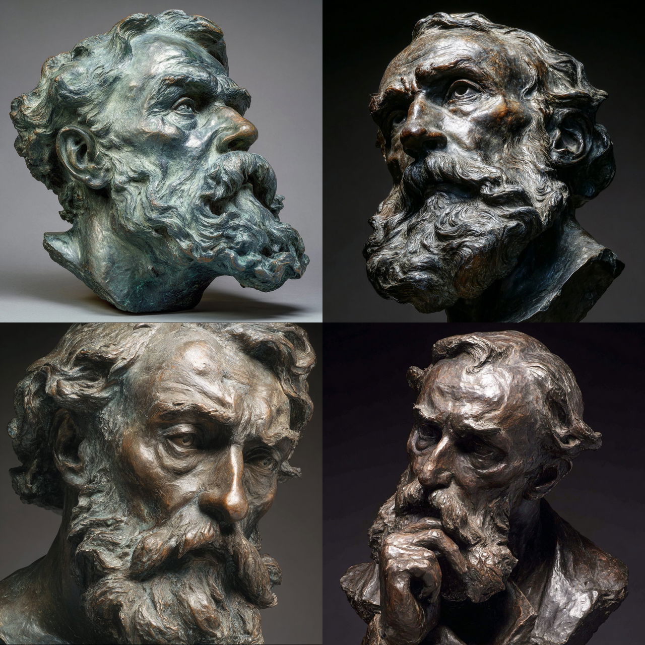 Auguste Rodin style, Midjourney V7, render 1 of 4