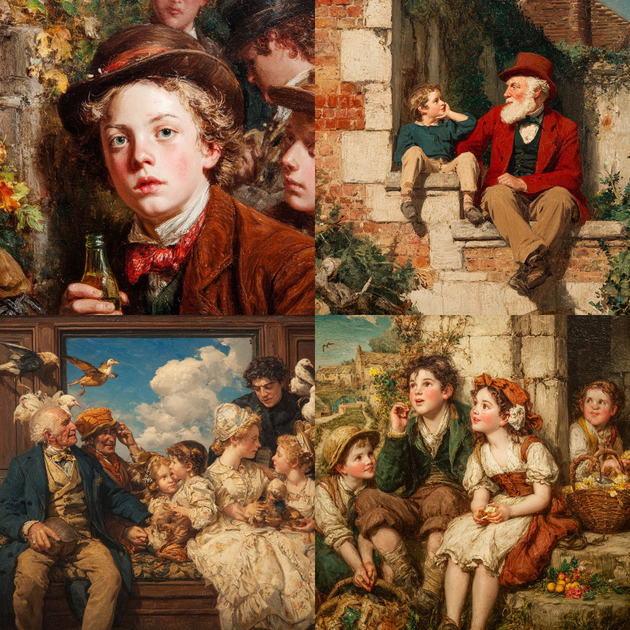 Augustus Edwin Mulready style, Midjourney V7, render 1 of 4