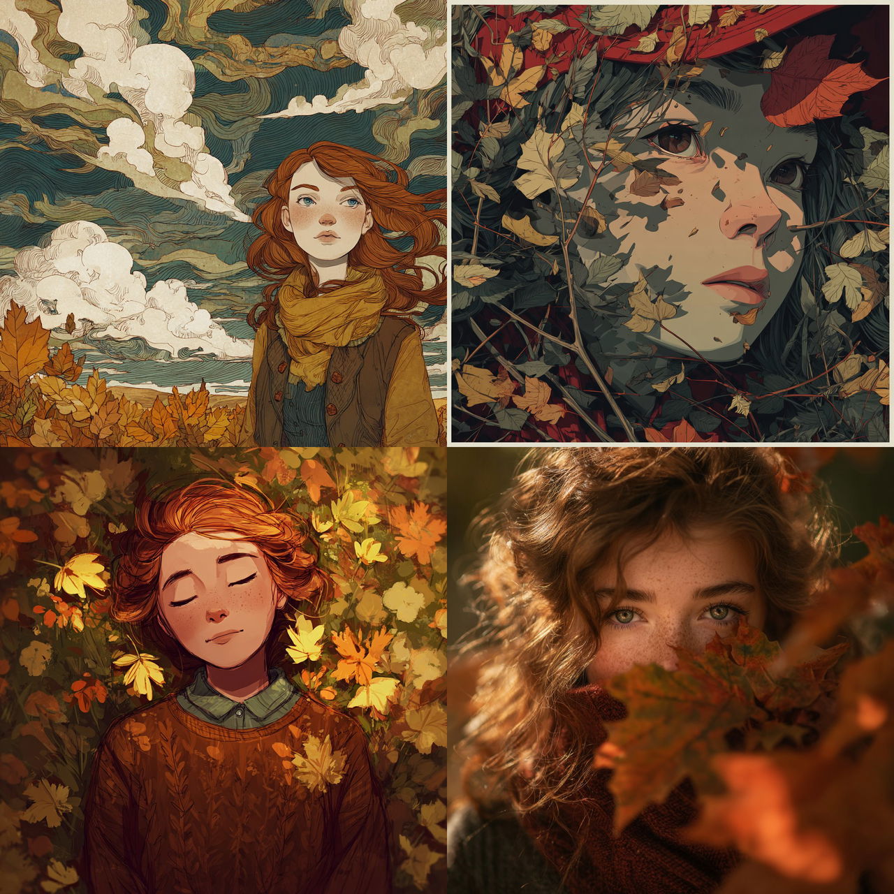 Autumn style, Midjourney V7, render 1 of 4
