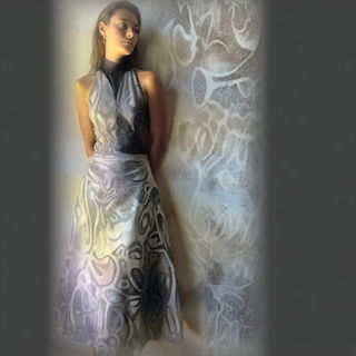 Olive Blurcel style, Midjourney V7: haute-couture fashion outfit
