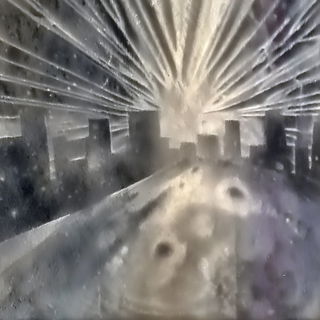 Olive Blurcel style, Midjourney V7: cinematic shot from sci-fi movie