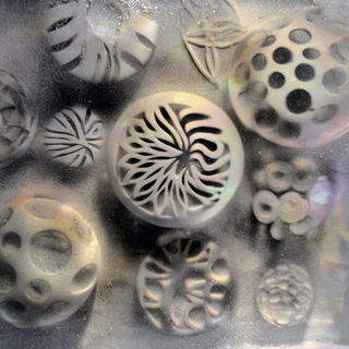 Olive Blurcel style, Midjourney V7: creative pattern composition