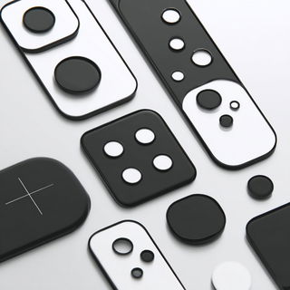 Circlebar Ink Doctrine style, Midjourney V7: abstract 3D render