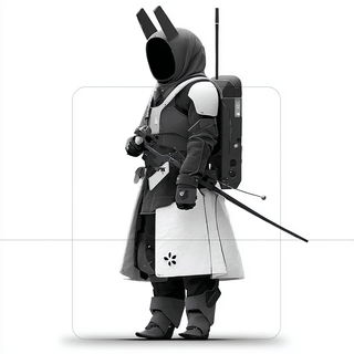 Circlebar Ink Doctrine style, Midjourney V7: concept art character design of retropunk steam knight