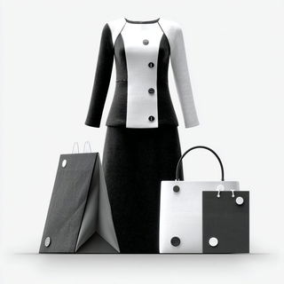 Circlebar Ink Doctrine style, Midjourney V7: haute-couture fashion outfit