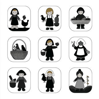 Circlebar Ink Doctrine style, Midjourney V7: traditional folk art