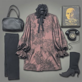 Pyravaporics style, Midjourney V7: haute-couture fashion outfit
