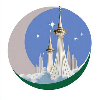 Steelcloud Pictures style, Midjourney V7: bold minimalist logo design for Istanbul city municipal services