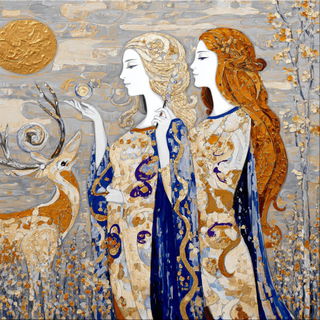 Floramandala style, Midjourney V7: retro fairy-tale illustration