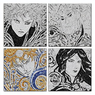 Floramandala style, Midjourney V7: black-and-white manga comic strip
