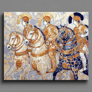 Floramandala style, Midjourney V7: classical 18th-century oil painting