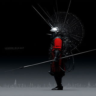 Kilnblack Parametrics style, Midjourney V7: concept art character design of retropunk steam knight