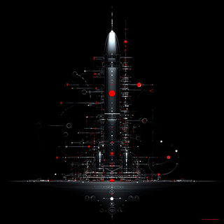 Kilnblack Parametrics style, Midjourney V7: technical infrastructure blueprint schematics