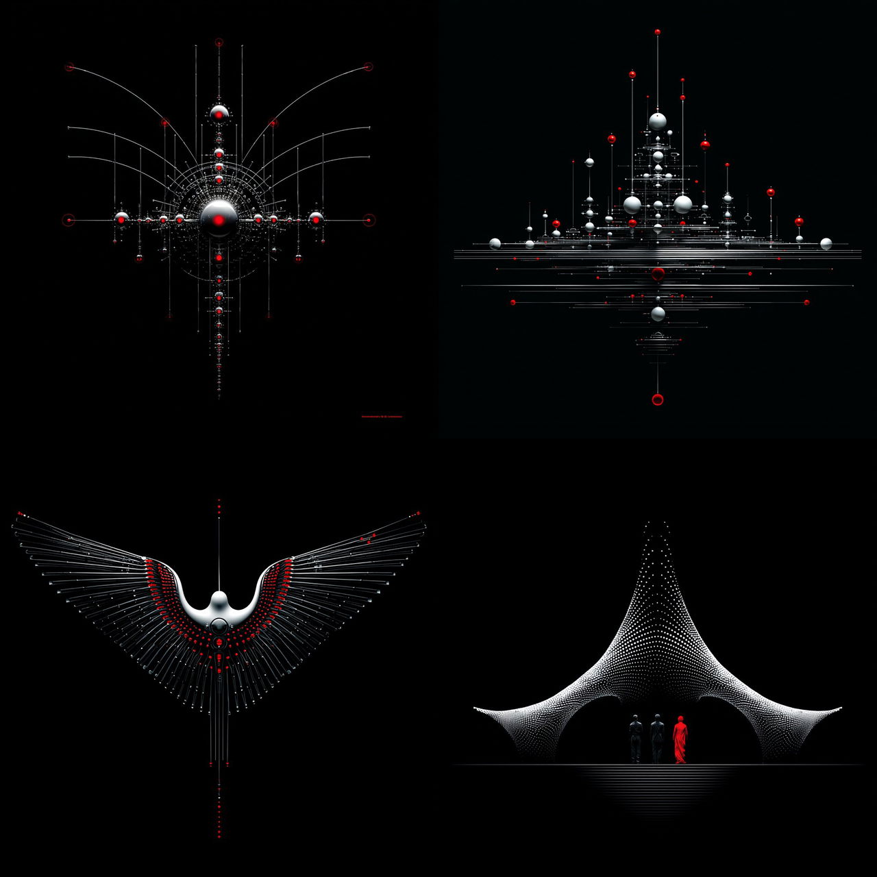 Kilnblack Parametrics style, Midjourney V7, render 1 of 4