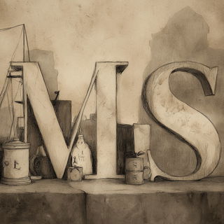 Gilded Sepia Verticals style, Midjourney V7: typographic composition with large letters