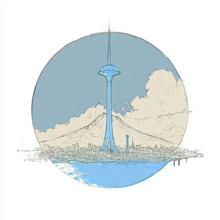 Spineborne style, Midjourney V7: bold minimalist logo design for Istanbul city municipal services