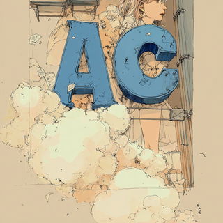 Spineborne style, Midjourney V7: typographic composition with large letters