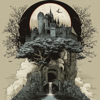 Gothicrosia style, Midjourney V7: retro fairy-tale illustration