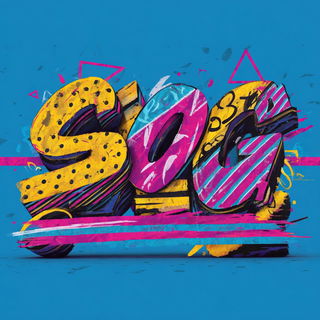 Mechanochromia style, Midjourney V7: typographic composition with large letters