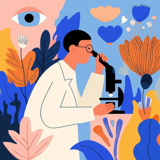 Flatface Billboard Folk style, Midjourney V7: editorial illustration for popular scientific magazine cover