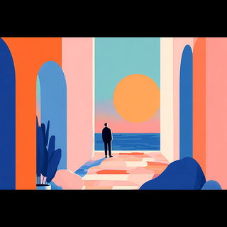 Flatface Billboard Folk style, Midjourney V7: cinematic shot from sci-fi movie
