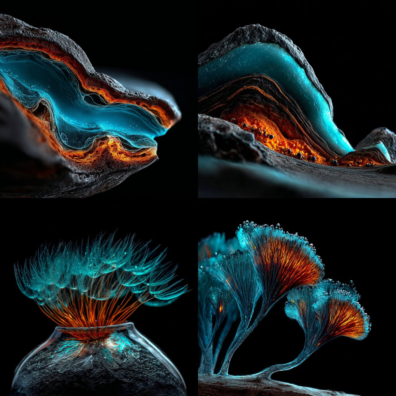Biolumifur style, Midjourney V7, render 1 of 4