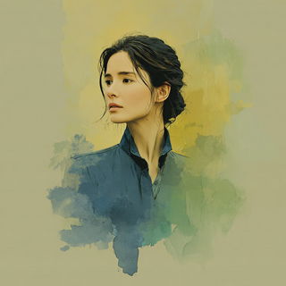 Washgorge style, Midjourney V7: photographic portrait of female protagonist