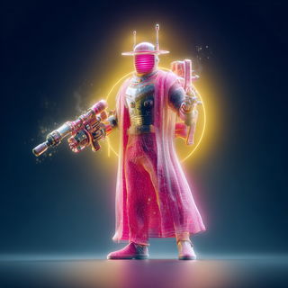 Petalfront style, Midjourney V7: concept art character design of retropunk steam knight