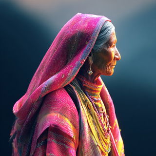 Petalfront style, Midjourney V7: traditional folk art