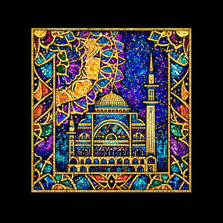 Operatic Mosaic style, Midjourney V7: bold minimalist logo design for Istanbul city municipal services