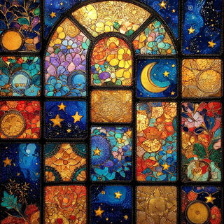Operatic Mosaic style, Midjourney V7: creative pattern composition