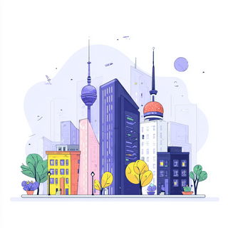 Pastel Cartogeometry style, Midjourney V7: bold minimalist logo design for Istanbul city municipal services