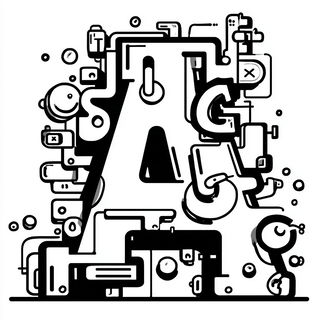 Grainshadow style, Midjourney V7: typographic composition with large letters
