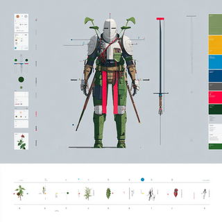 Terraced Measure style, Midjourney V7: concept art character design of retropunk steam knight