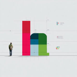 Terraced Measure style, Midjourney V7: typographic composition with large letters