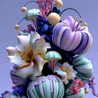 Marionette Terrascenics style, Midjourney V7: creative pattern composition