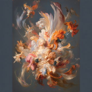 Keyframe Floridrama style, Midjourney V7: abstract 3D render
