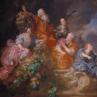 Keyframe Floridrama style, Midjourney V7: classical 18th-century oil painting