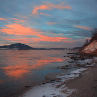 Keyframe Floridrama style, Midjourney V7: realistic landscape photograph of quiet dawn