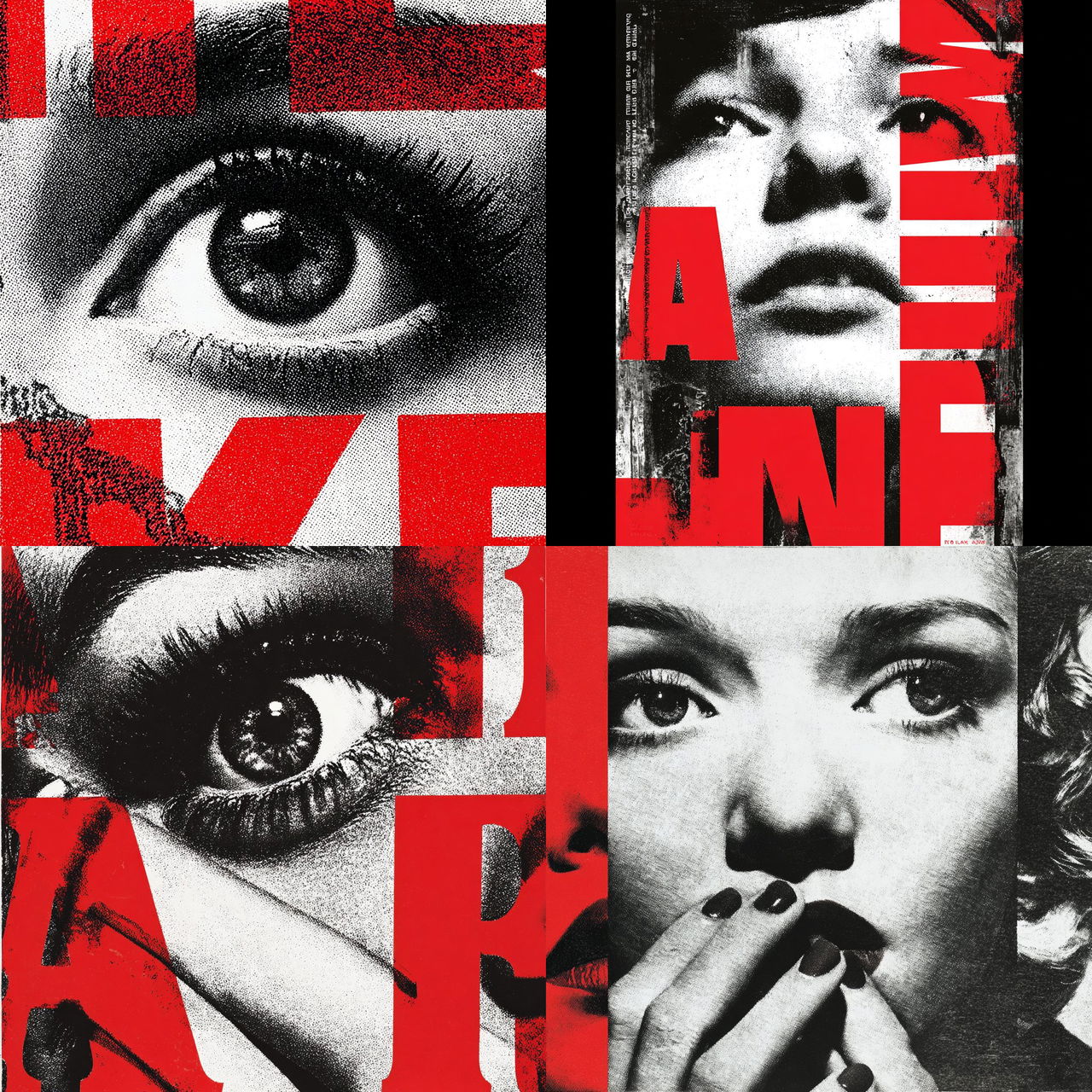 Barbara Kruger style, Midjourney V7, render 1 of 4