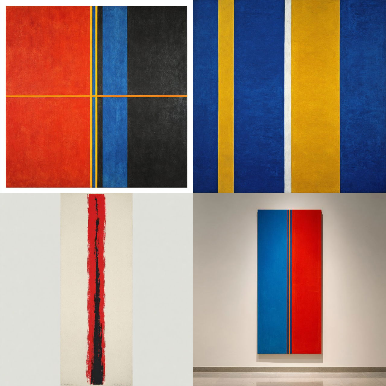 Barnett Newman style, Midjourney V7, render 1 of 4