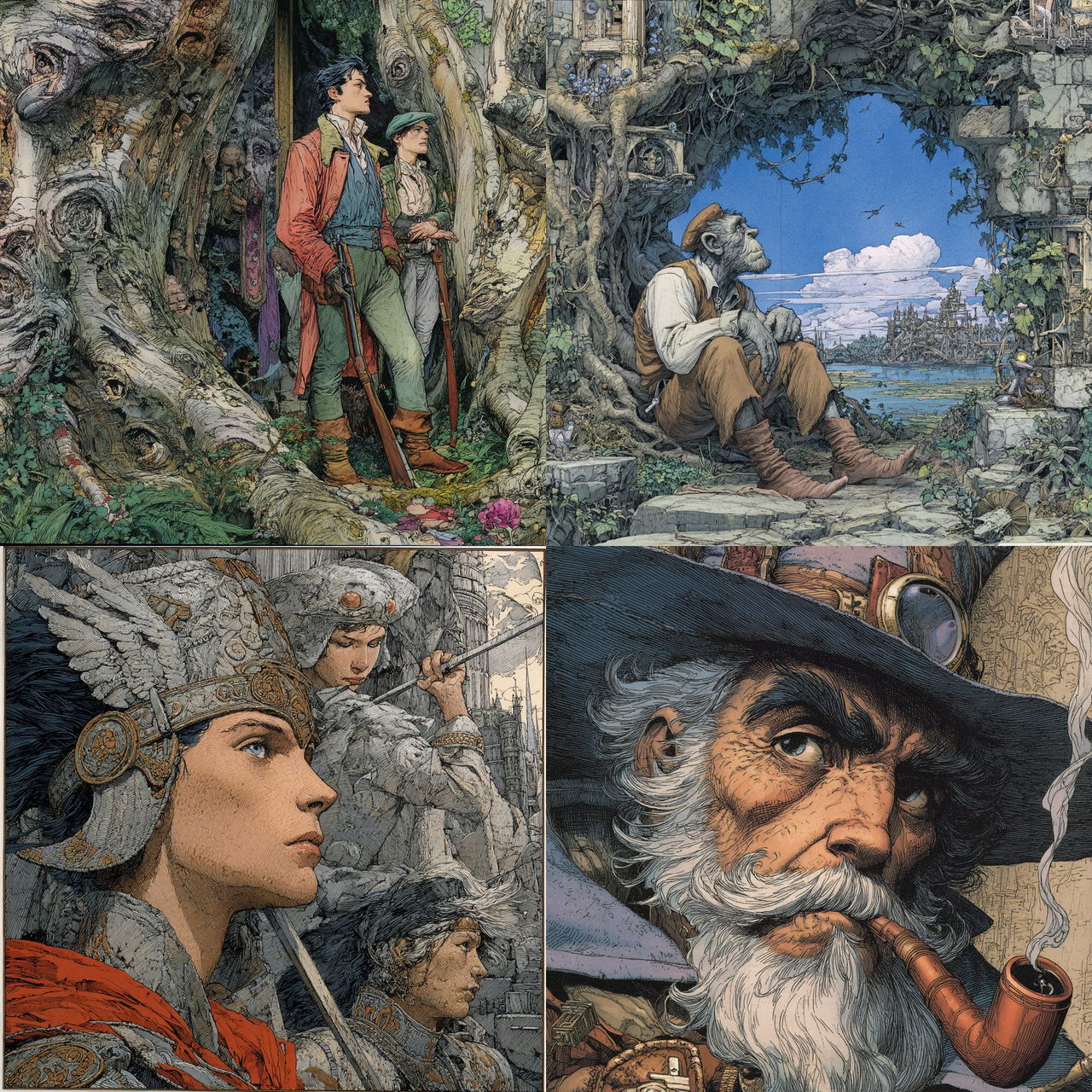 Barry Windsor-Smith style, Midjourney V7, render 1 of 4