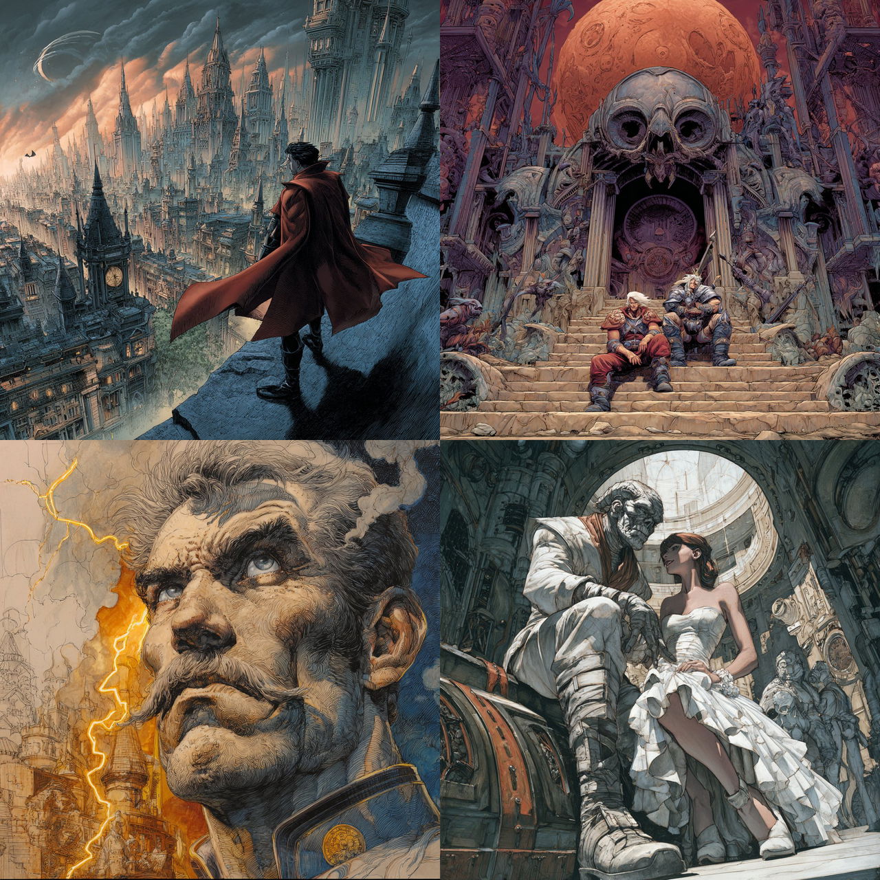 Bart Sears style, Midjourney V7, render 1 of 4