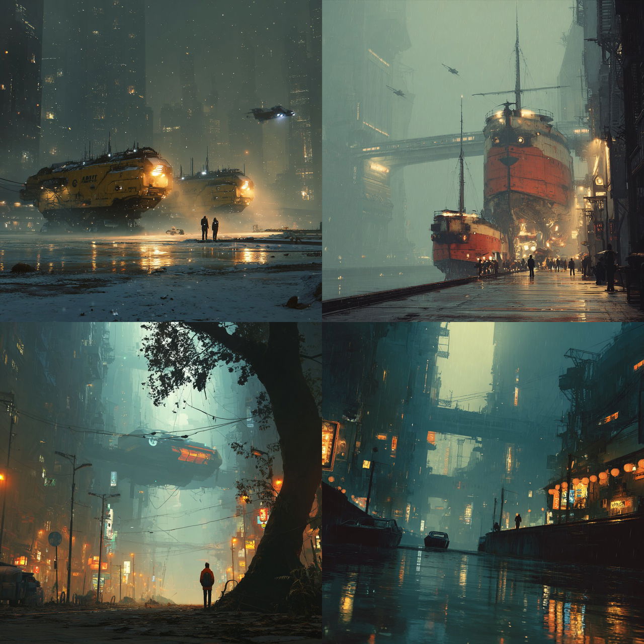 Bastien Grivet style, Midjourney V7, render 1 of 4