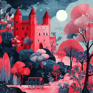 Gouachegrove style, Midjourney V7: retro fairy-tale illustration