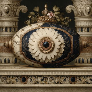 Baroqueweft style, Midjourney V7: abstract 3D render