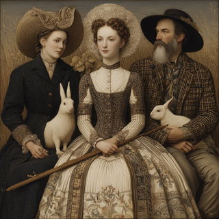 Baroqueweft style, Midjourney V7: traditional folk art