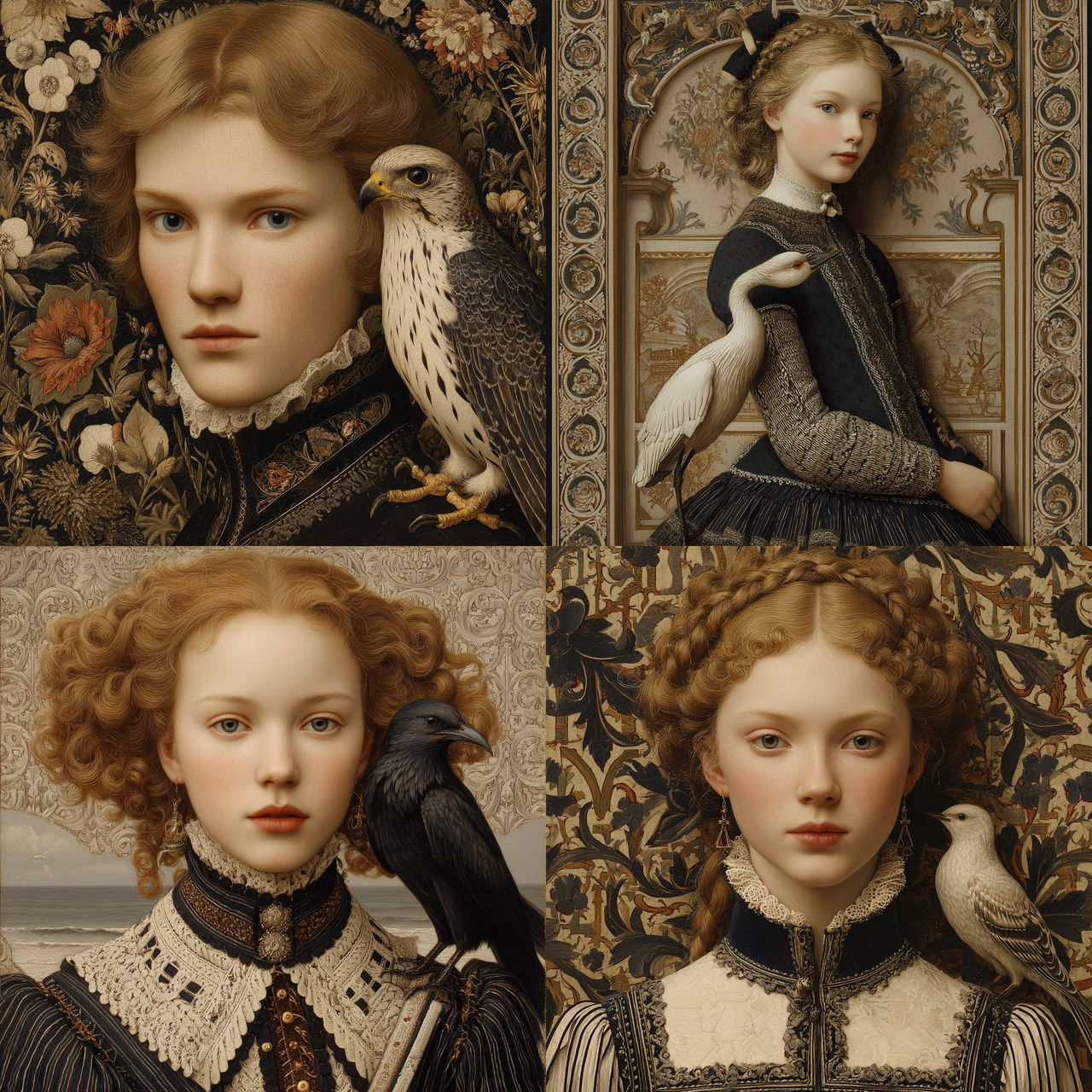 Baroqueweft style, Midjourney V7, render 1 of 4