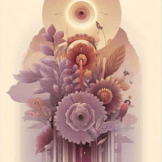 Cliffbloom style, Midjourney V7: creative pattern composition