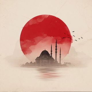 Washmigratory style, Midjourney V7: bold minimalist logo design for Istanbul city municipal services